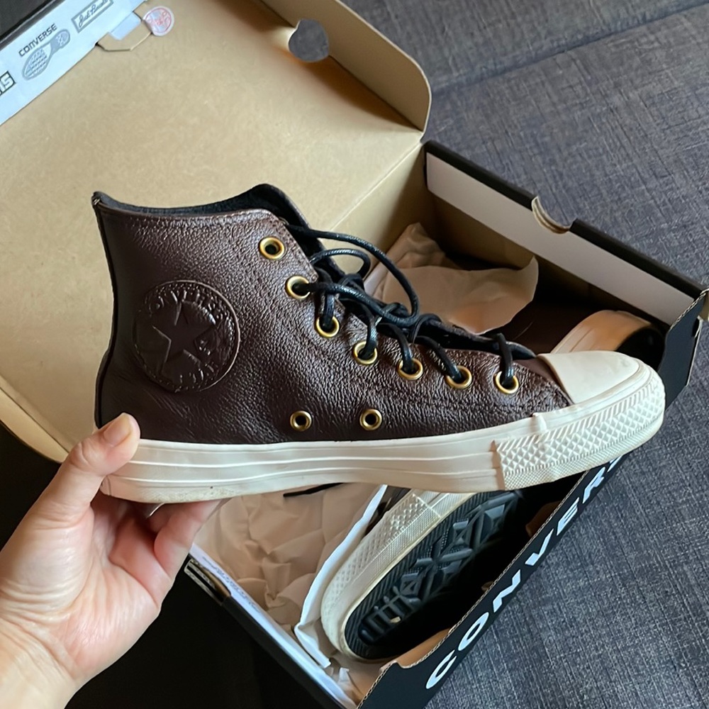 Leather Converse